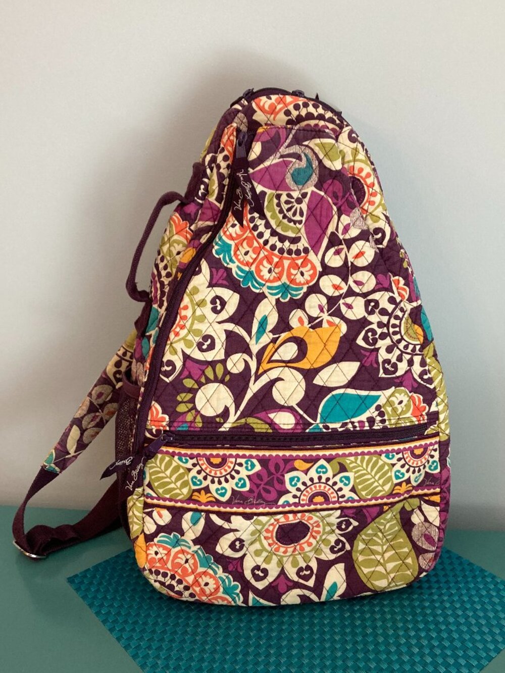 Vera Bradley Sling Backpack Tennis/Pickleball  in Plum Crazy